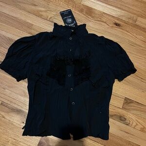 Gothic Victorian ruffle blouse